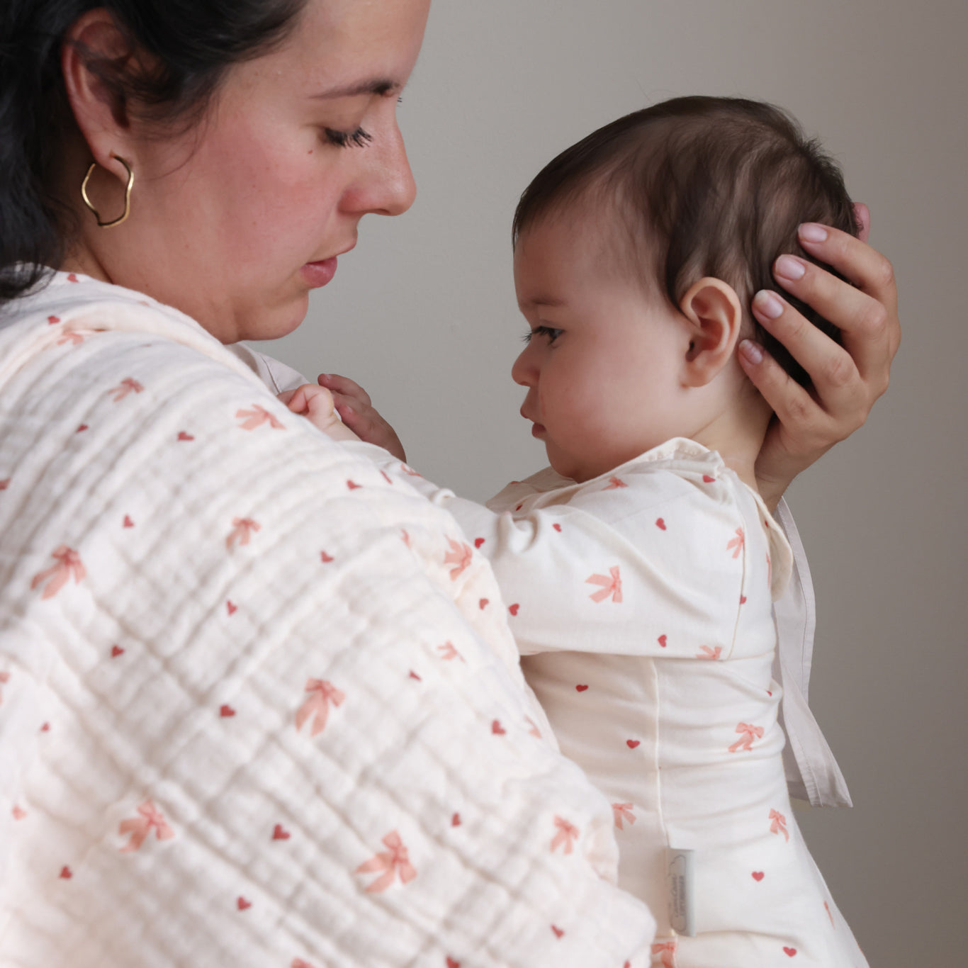 Muslin Baby Blanket - GOTS - Bows