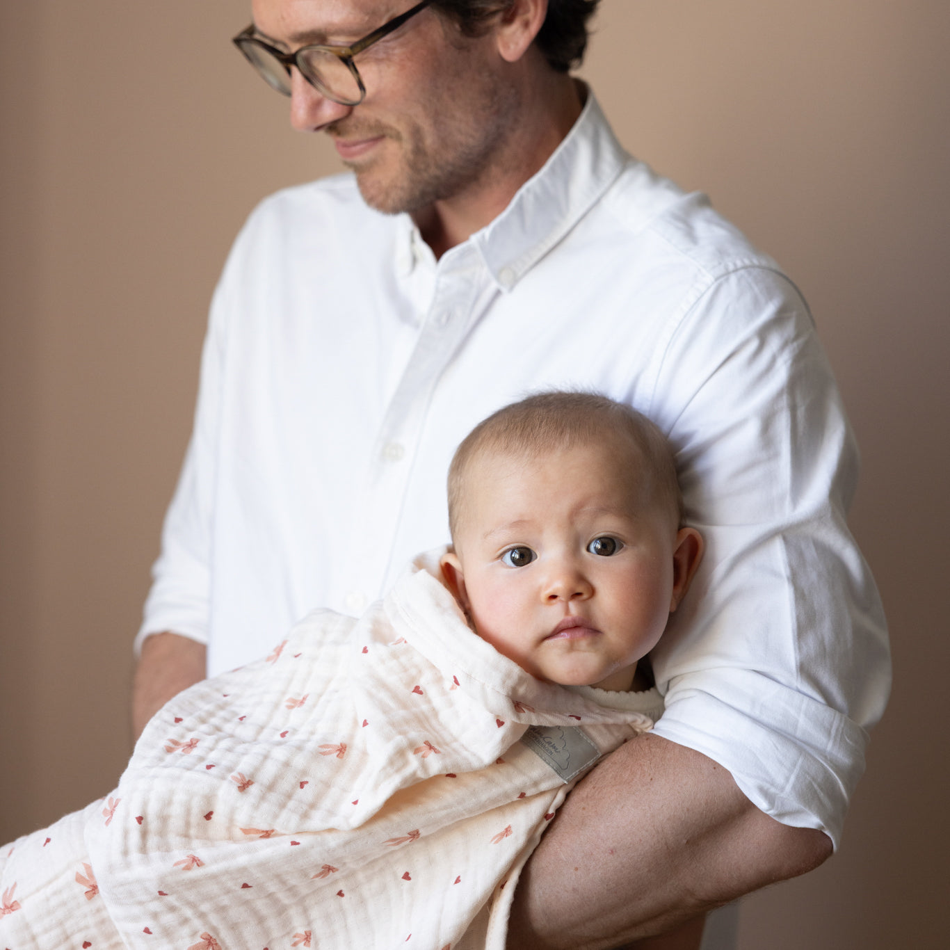 Muslin Baby Blanket - GOTS - Bows