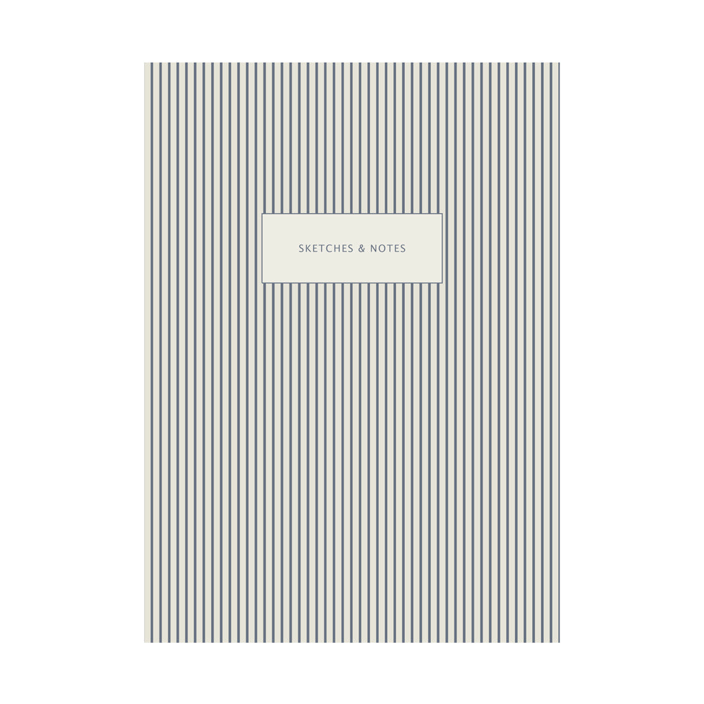 Notebook, A5 - Classic Stripes Blue