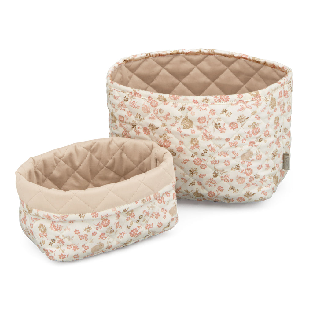 Quilted Storage Basket, Set of Two - OCS - Augusta