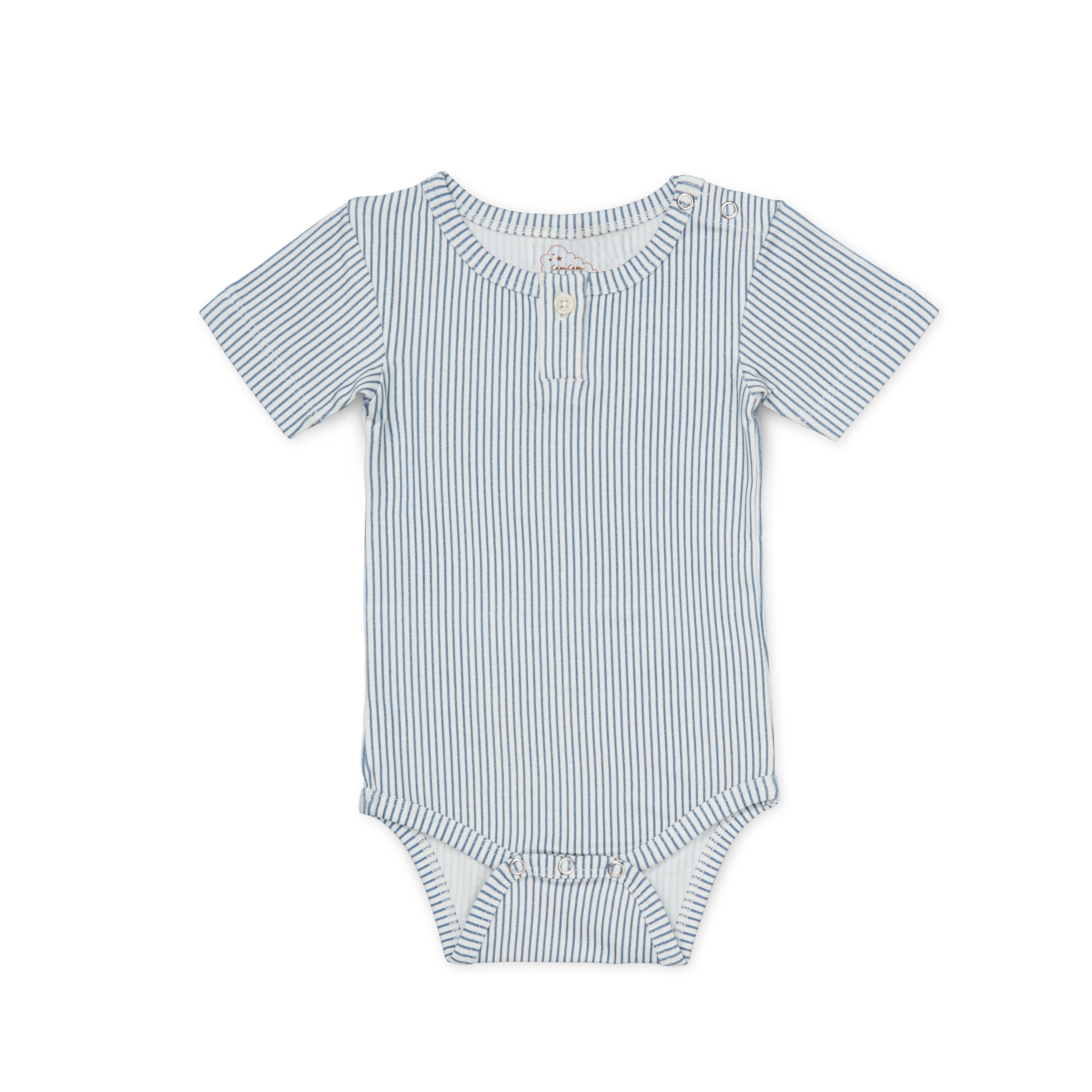 Short Sleeved Body Elliot - GOTS - Classic Stripes Blue