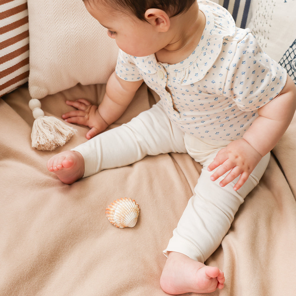 Baby Leggings Louie - GOTS - Antique White