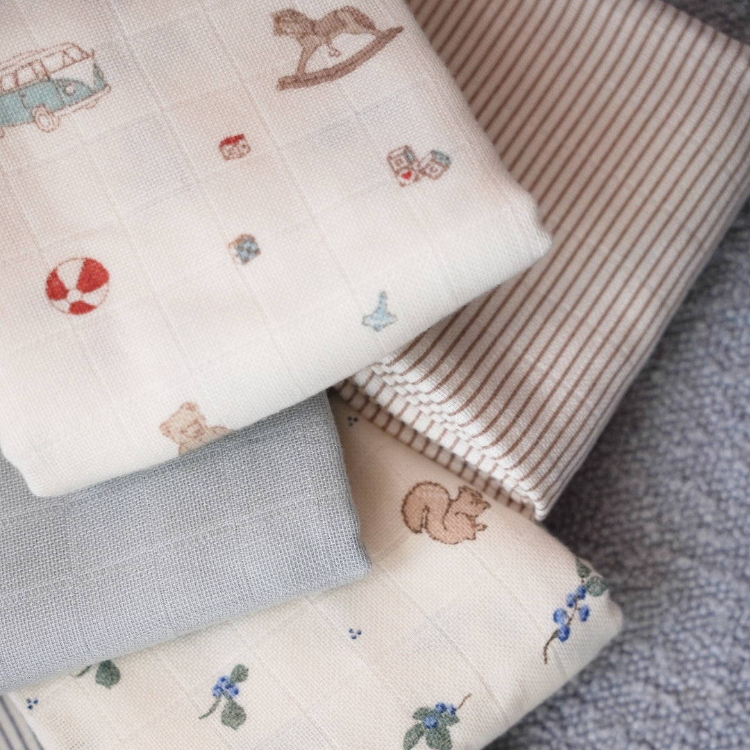 Muslin Cloth, 2-pack - GOTS Dusty Blue
