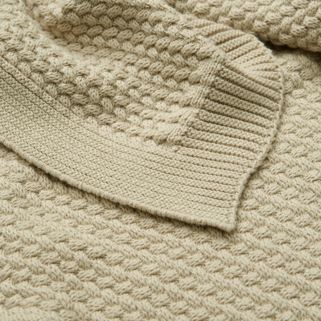 Harper Baby Knit Throw - GOTS - Latte