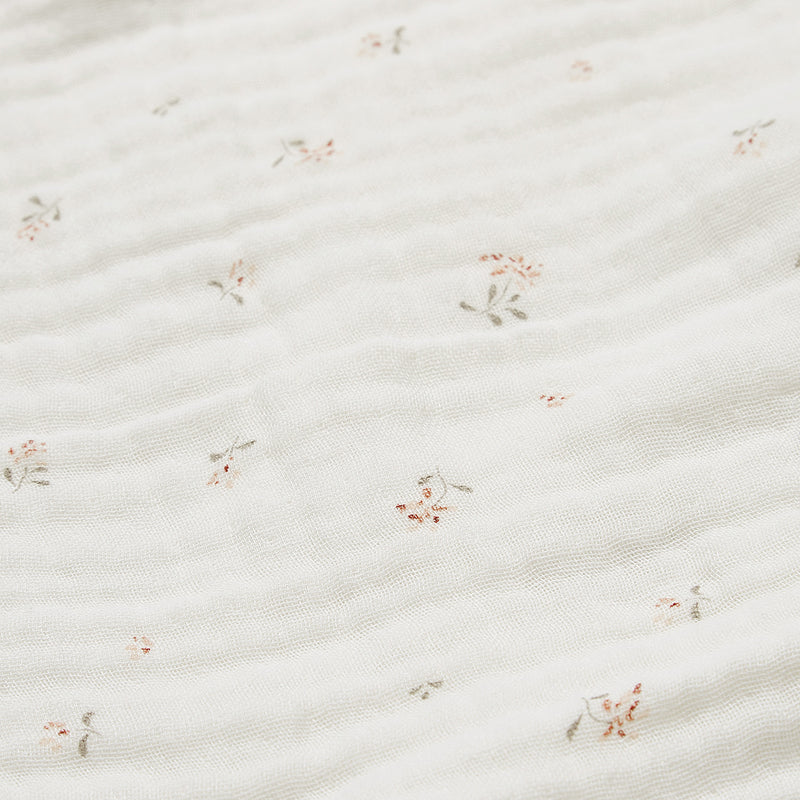 Muslin Baby Blanket - GOTS Poppies