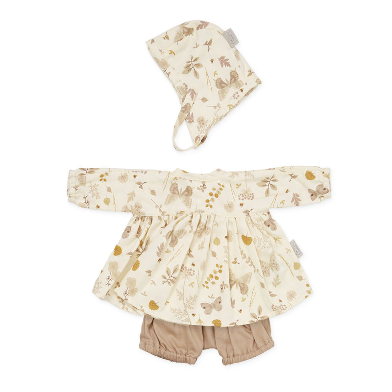 Doll's Clothing Set & Bonnet - GOTS Butterflies