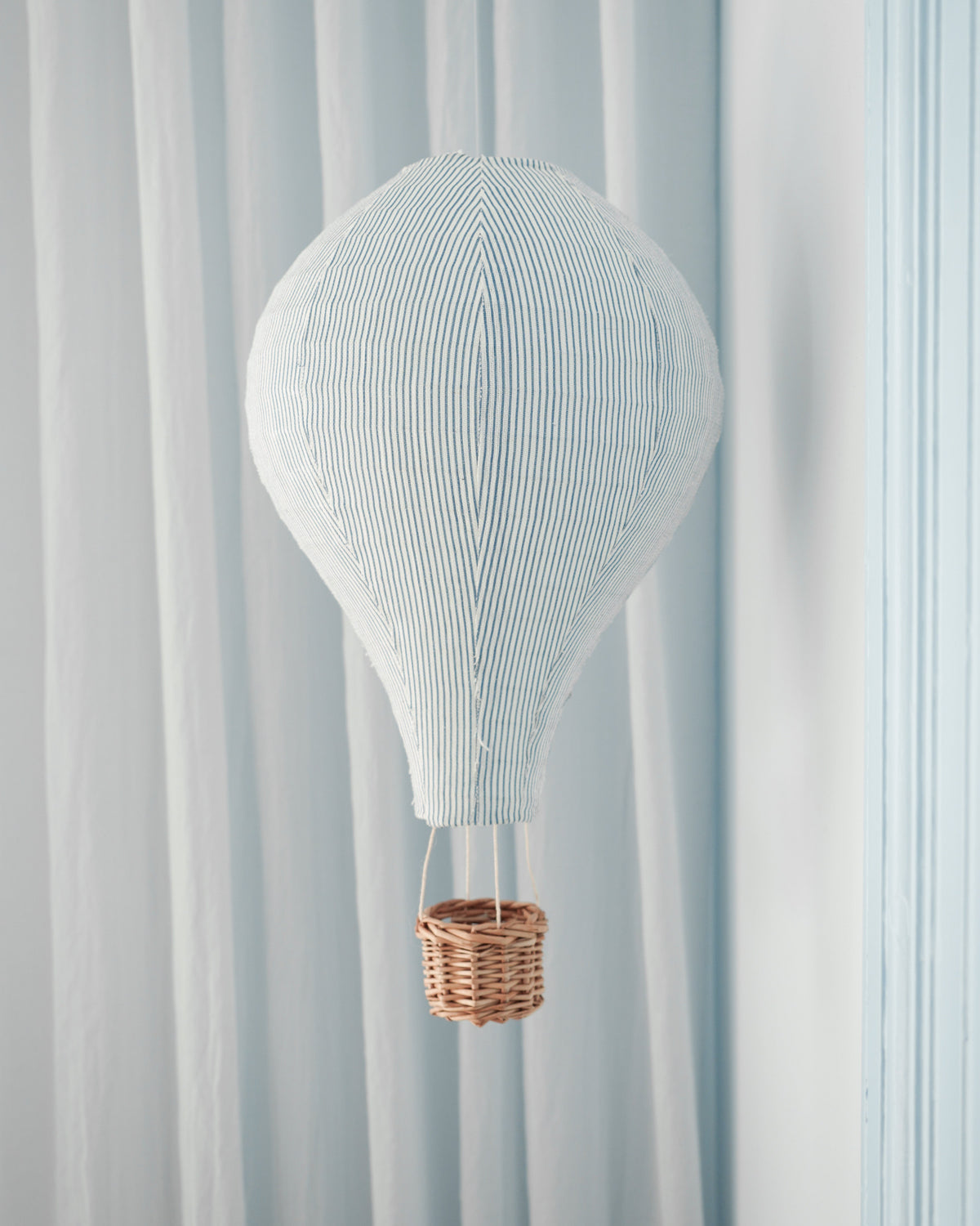 Lamp Shade, Hot Air Balloon - Classic Stripes Blue
