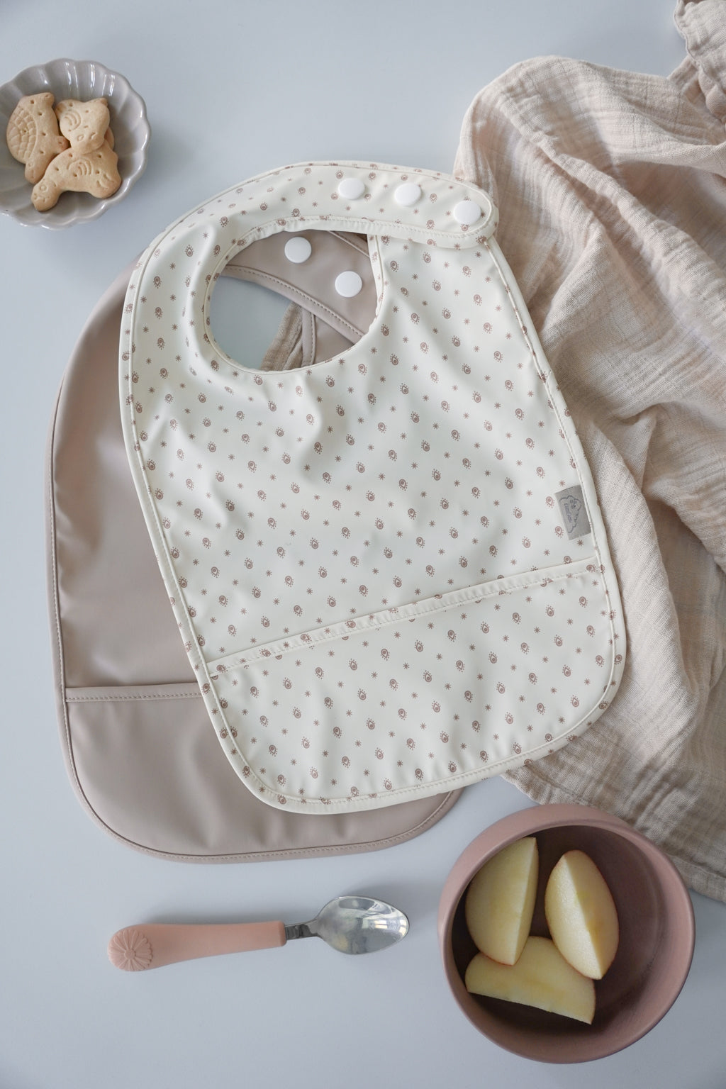 Bib w/ pocket, 2-pack - Rowan