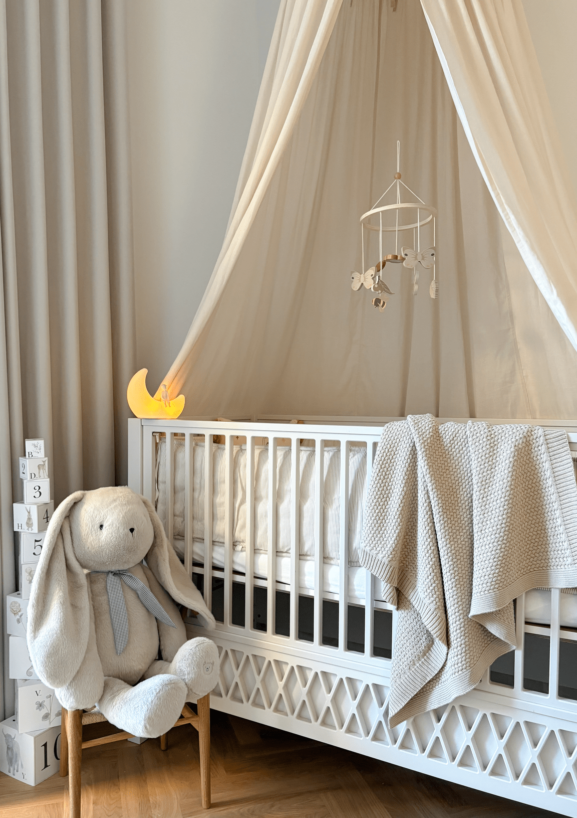 Harlequin Baby Bed, 60x120cm - White