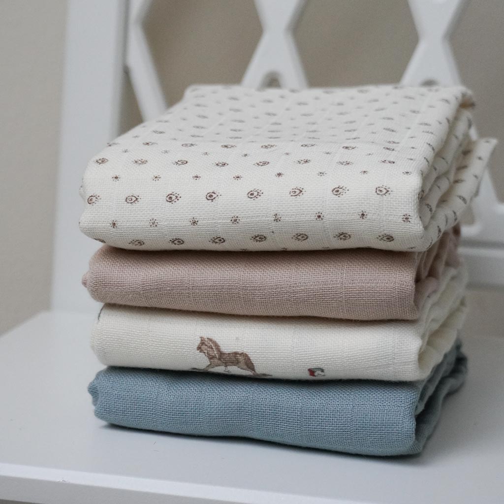 Muslin Cloth, 3-pack - GOTS Mix - Vintage Toys