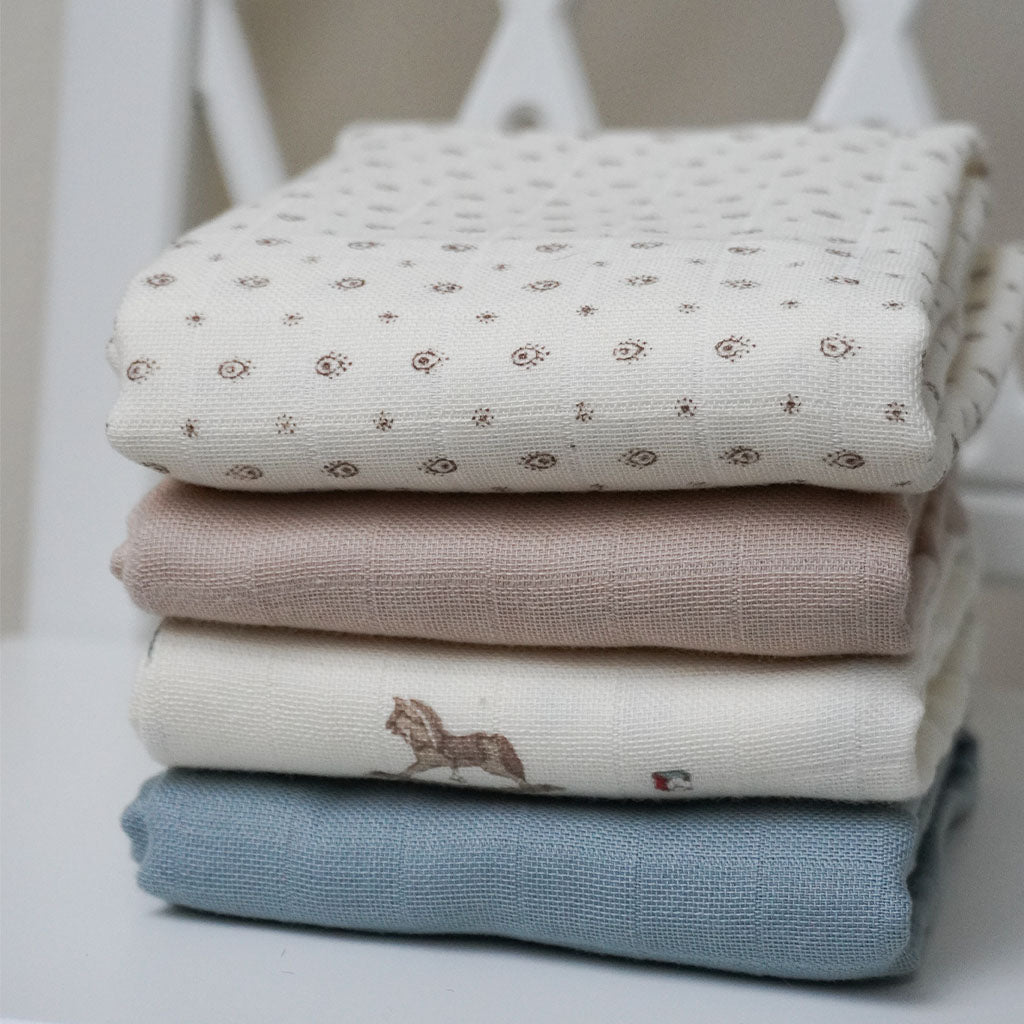 Muslin Cloth, Printed, 2-pack - GOTS - Rowan