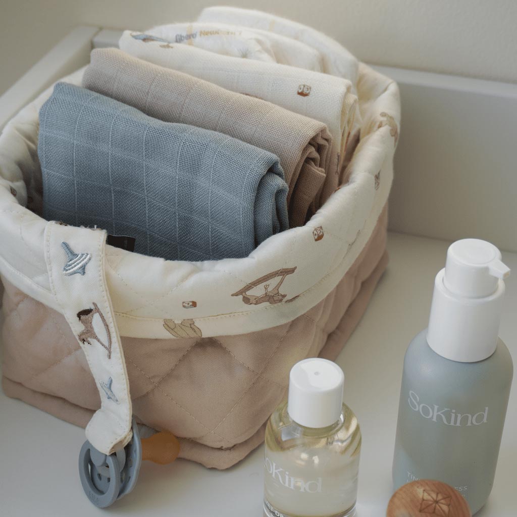 Quilted Storage Basket, Set of Two - OCS - Vintage Toys