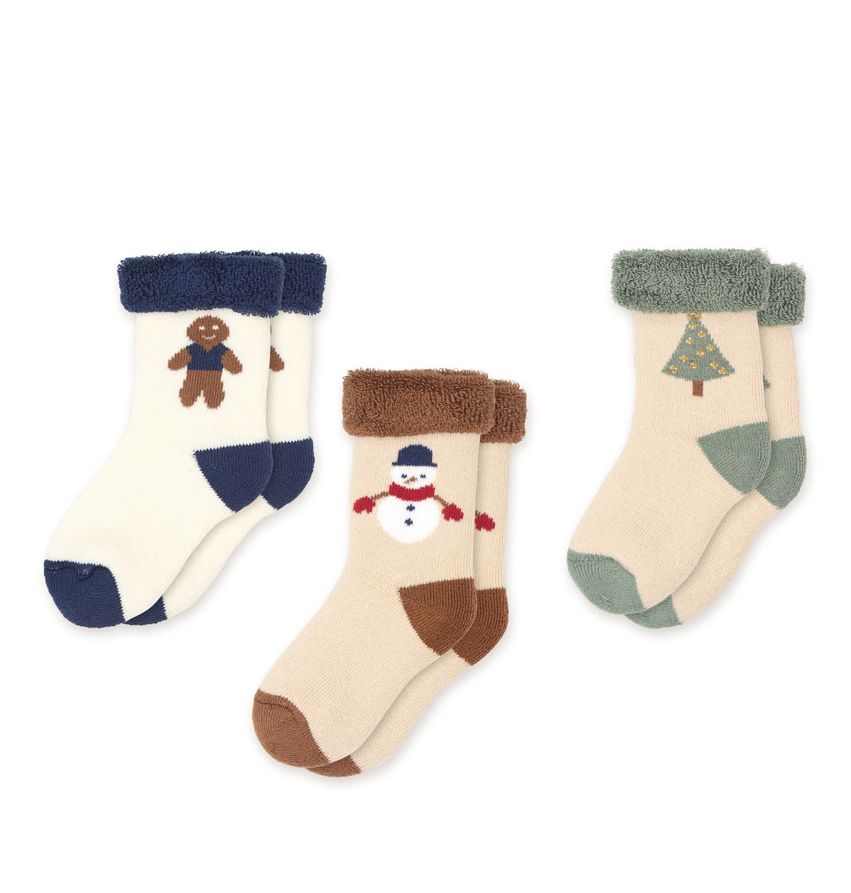 Terry Socks Safi, 3-pack, 13-15 - Snowman