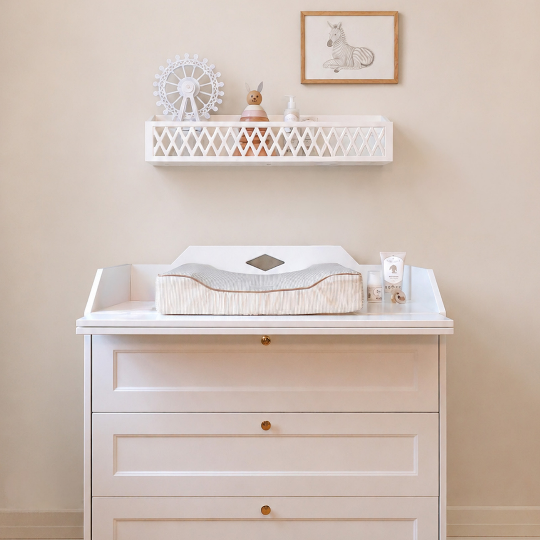 Luca Changing Table Dresser - White