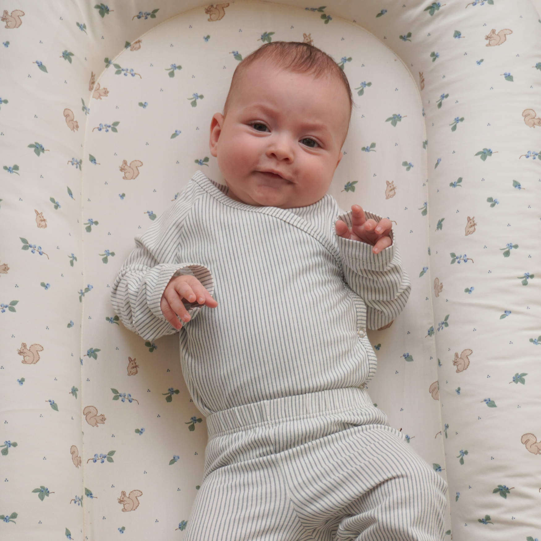 Wrap-around Body Milla - GOTS - Classic Stripes Blue