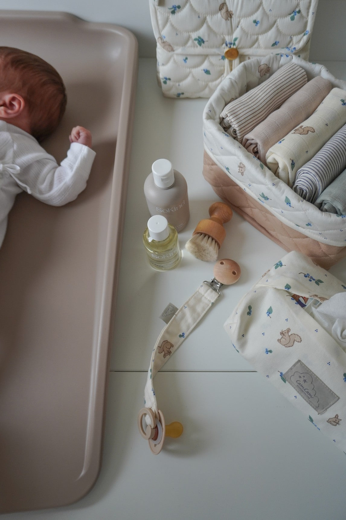 Pacifier Holder - GOTS - Blueberries