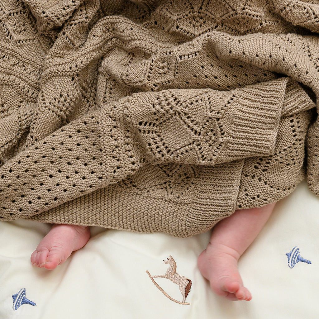 Embroidered Baby Bedding Set, 70x100cm - GOTS - Vintage Toys