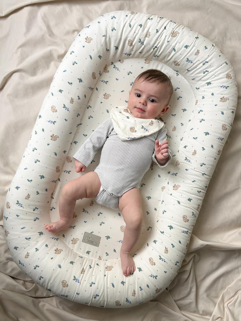 Bandana Bib, Jersey, 2-Pack - GOTS - Blueberries