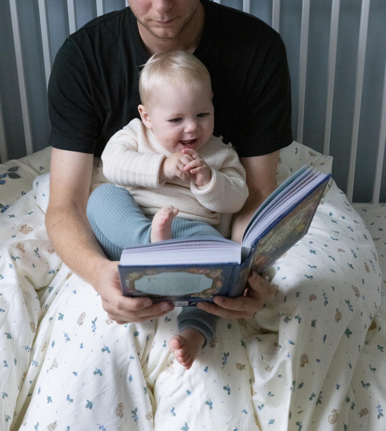 Bedding Set, Baby, 70x100cm - GOTS - Blueberries