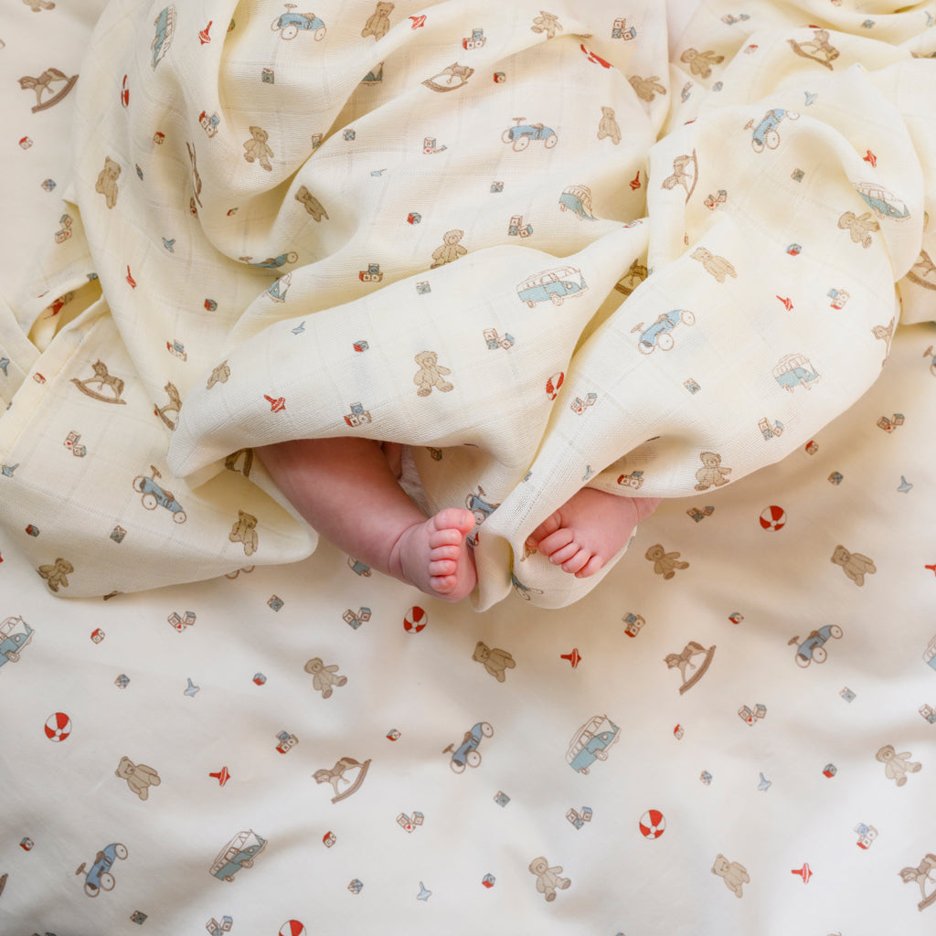 Swaddle - GOTS - Vintage Toys