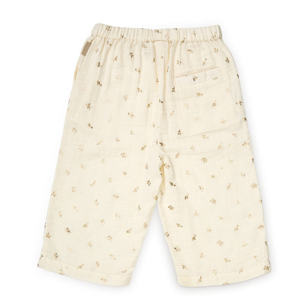 Vilde Pants - GOTS - Gold Flower