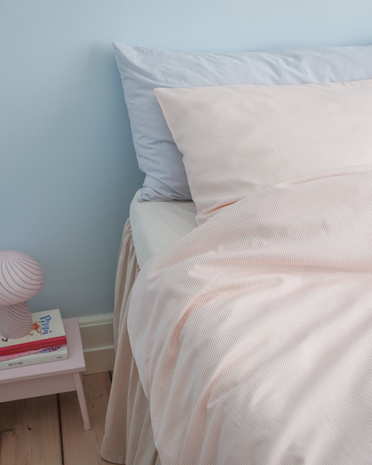 Bedding Set, Single, 140x200cm - GOTS - Classic Stripes Rose