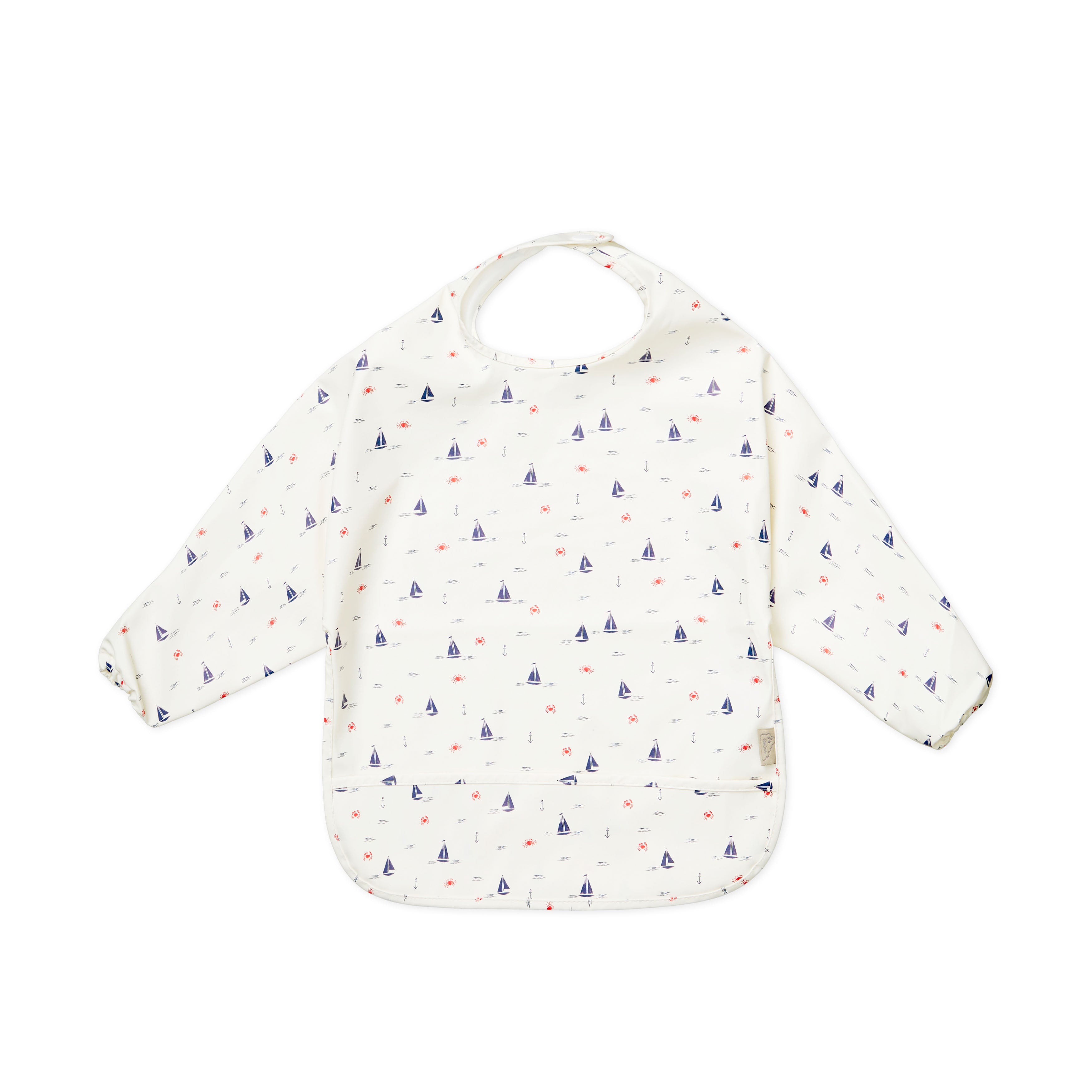 Sleeved Bib - Sailboats