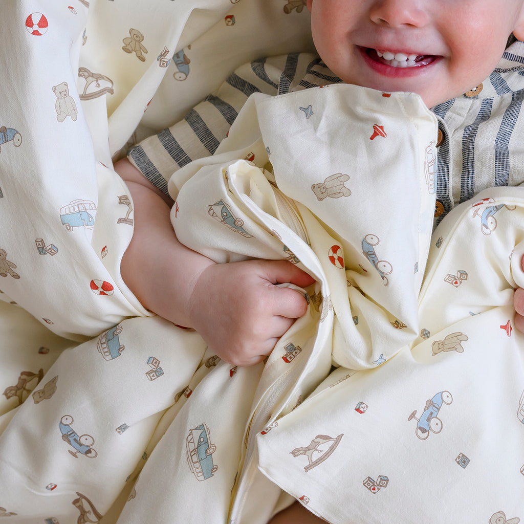 Bedding Set, Baby, 70x100cm - GOTS - Vintage Toys