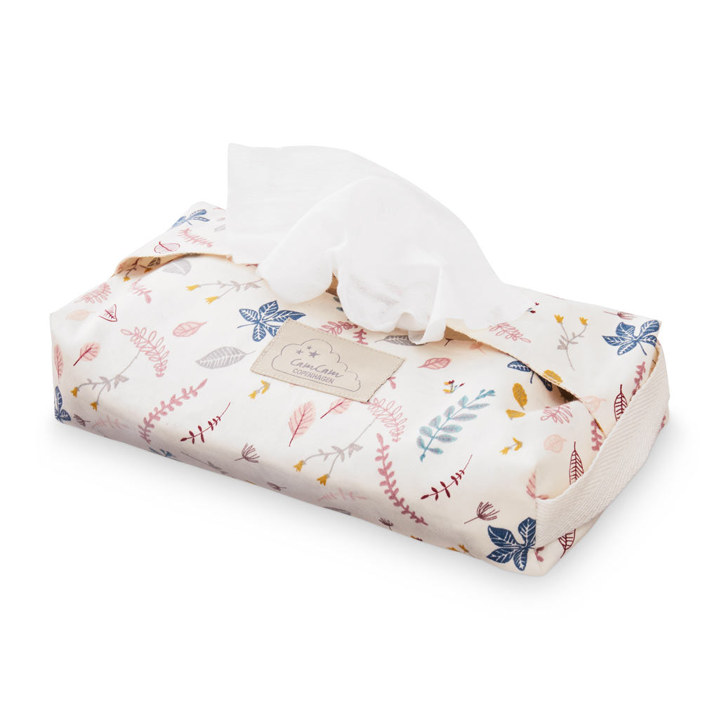 Wet Wipe Cover - GOTS Pressed Leaves Rose