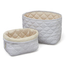 Quilted Storage Basket, Set of Two - OCS - Praline main image 0