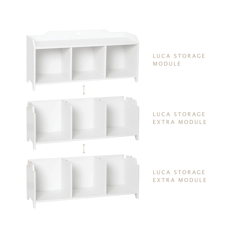 Luca Storage Extra Module, FSC Mix - White