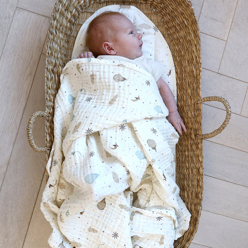 Softan Couverture Bambou bebe pour fille et garçon, Langes bébé  mousseline,120cm x 120cm, pack de 4