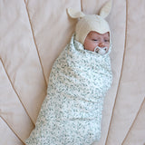 Swaddle - GOTS Green Leaves