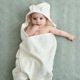 Towel, Baby, hooded w/ ears - GOTS Classic Grey