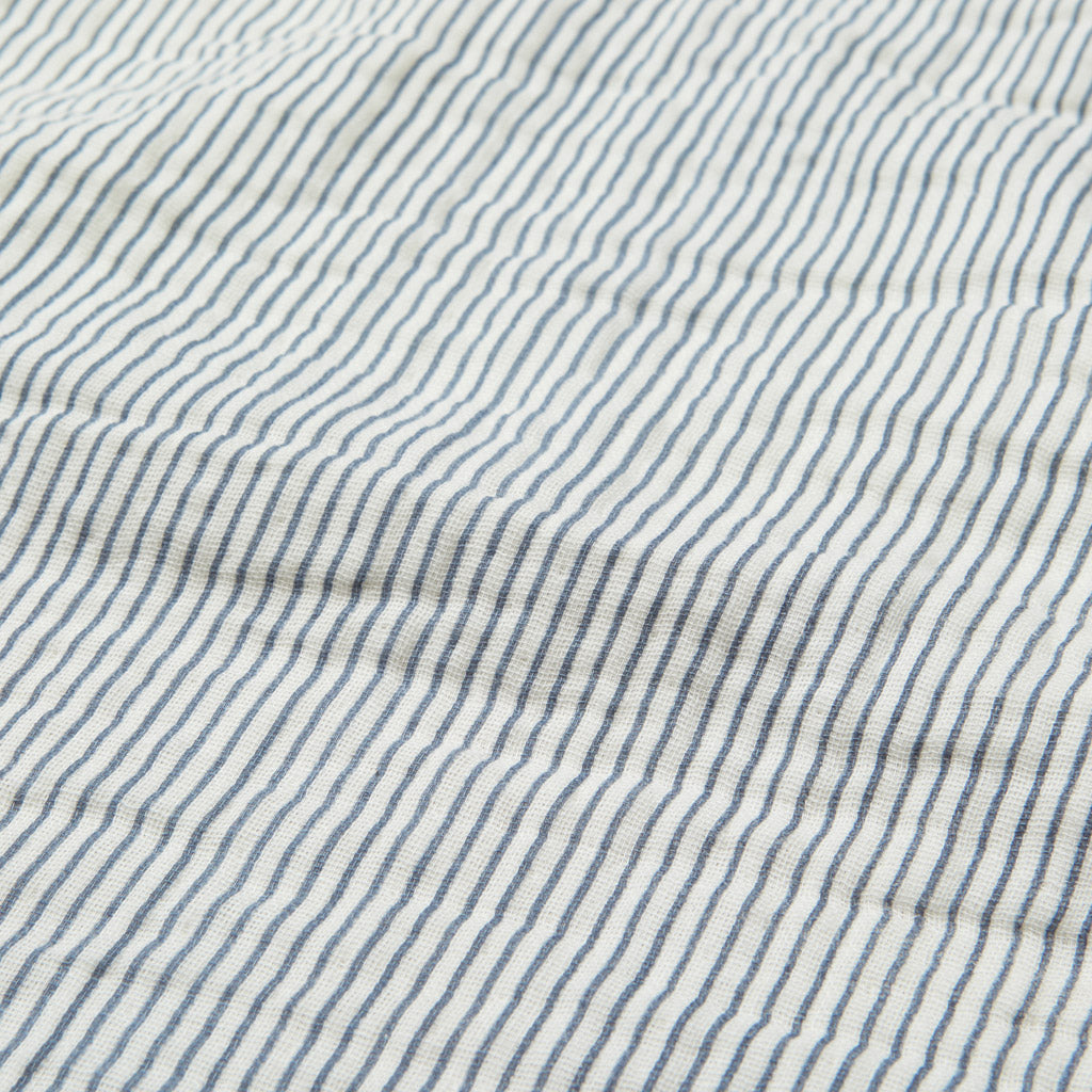 Muslin Baby Blanket - GOTS Classic Stripes Blue