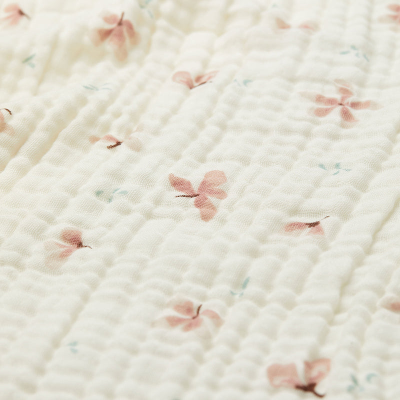 Muslin Baby Blanket - GOTS Windflower Creme