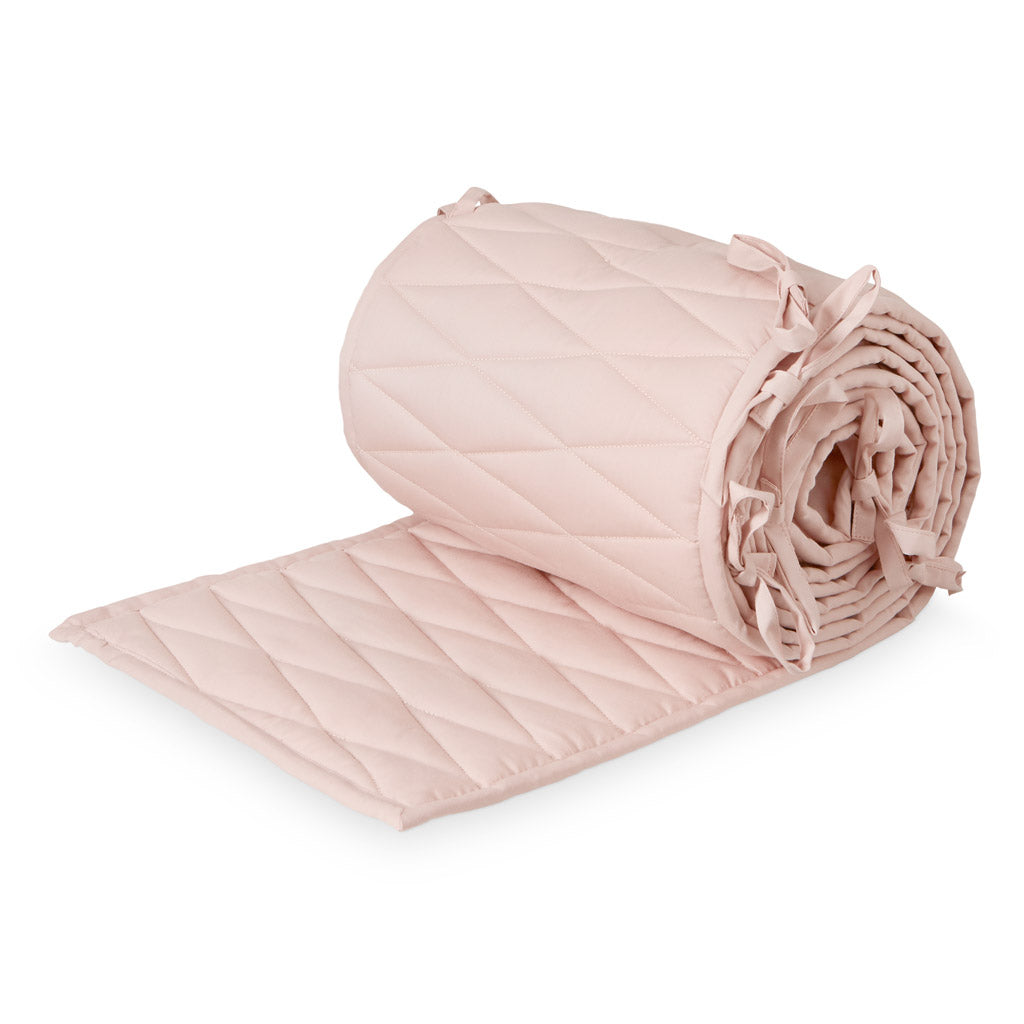 Tour de lit avec broderie Harlequin - OCS Blossom Pink