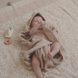 Towel, Baby, hooded w/ ears - GOTS Almond