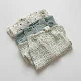 Muslin Sleeping Bag 0-6 Months - GOTS Green Leaves